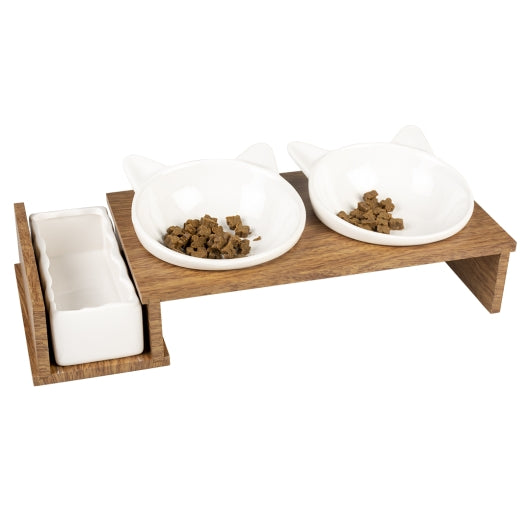 Duvoplus Dinner Set Kitty Face – Näpfe von oben