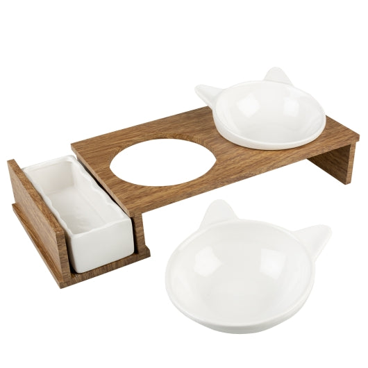Duvoplus Dinner Set Kitty Face – seitliche Ansicht mit Extra-Schale