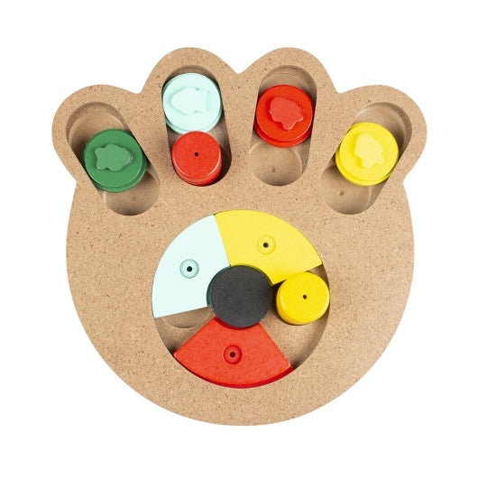 Holz-Intelligenzpuzzle aus wasserdicht beschichtetem MDF für kleine Hunde und Katzen.