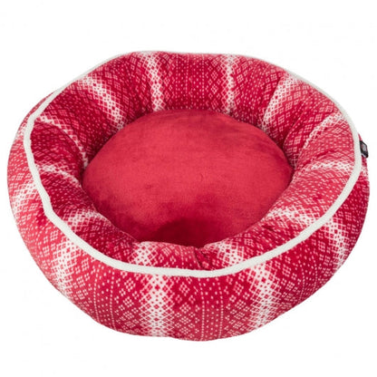 Weihnachts-Kuschelset Lumi – Kuschelbett aus Polyester-Plüsch im Weihnachtsdesign